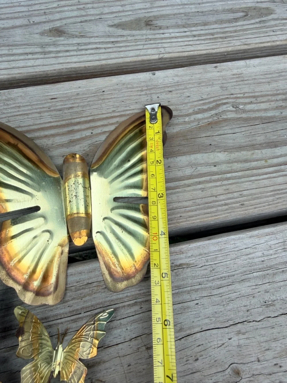 Vintage Brass Butterfly Wall Decor Set‎ of 3 Cottagecore